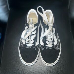 Vans Kids Black and White Sneakers